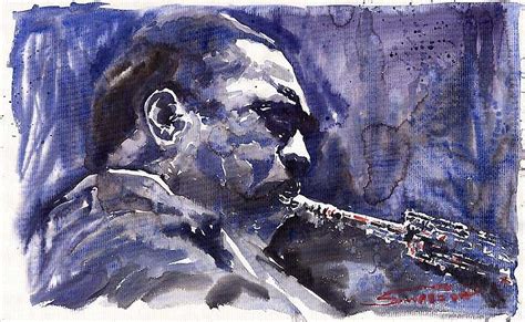 Gallery of artist Yuriy Shevchuk: Jazz Saxophonist John Coltrane 01