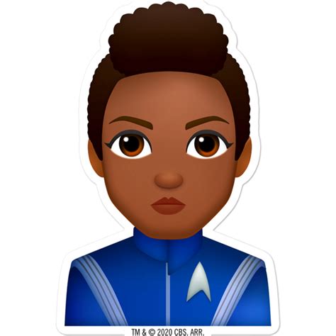 Star Trek: Discovery Burnham Emoji Die Cut Sticker | Star Trek Shop - UK