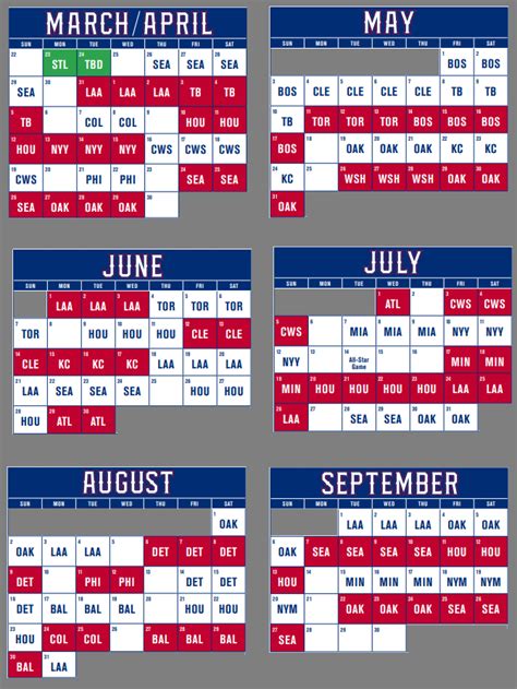 Texas Rangers Baseball Schedule 2024 Calendar - Junia Nicoli