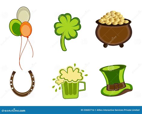 St.Patrick's Day Symbols.Vector Illustration. Stock Vector - Image ...