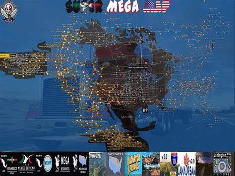 Super Extra Mega Map v1.0 Mod - ATS Mod | American Truck Simulator Mod