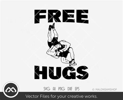 Wrestling SVG Free Hugs Wrestling Svg Wrestler Svg Wrestle | Etsy UK