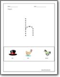 Letter H Worksheets : Alphabet H sound handwriting worksheets for preschool and kindergarten