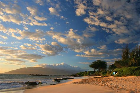 Sunset on Maui Beach stock photo. Image of ocean, relax - 4512224