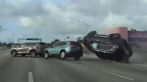 Florida: High-speed police chase ends in car flip | US News | Sky News