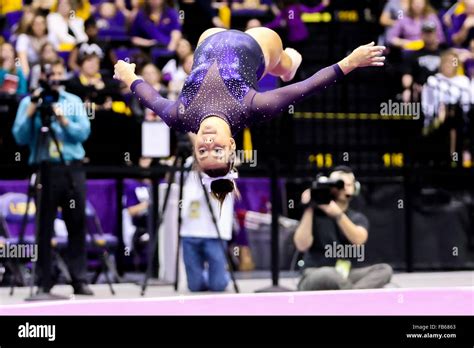 Baton Rouge, LA, USA. 09th Jan, 2016. LSU Tigers McKenna Kelley on the floor exercise during a ...