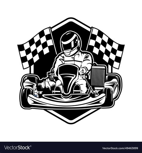 Go kart racing logo Royalty Free Vector Image - VectorStock