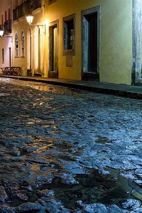 Fundo Ruas Do Bairro Pelourinho No Centro Noturno História Tradição Foto E Imagem Para Download ...