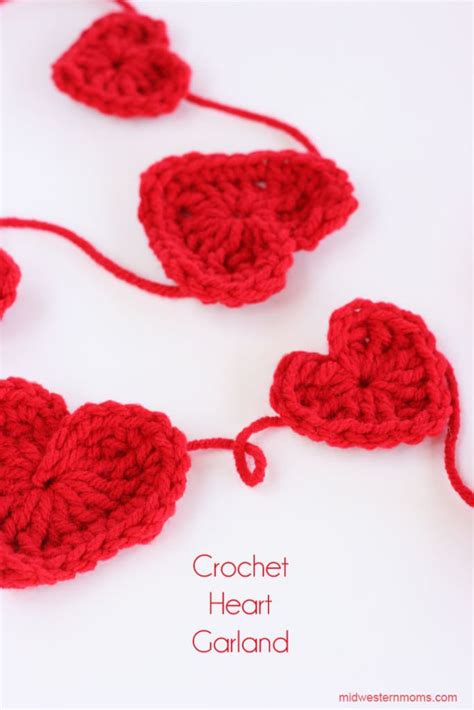 How To Crochet A Heart Plus DIY Heart Garland - Midwestern Moms