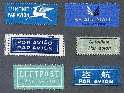 Par Avion, airmail stamps // wackystuff on Flickr | Postcard postage ...