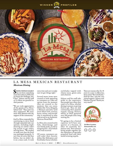 Best Of Omaha - Best Mexican Restaurant - La Mesa Mexican Restaurant