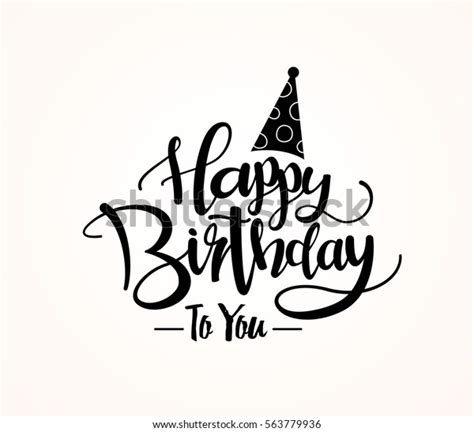 Happy Birthday Greeting Card Lettering Design Stock Vector (Royalty Free) 563779936 | Shutterstock