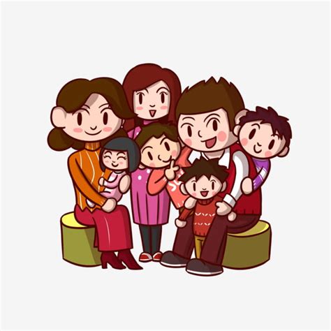 Family Portrait PNG Picture, Cartoon Family Portrait Family Happy, Family Clipart, Parents ...