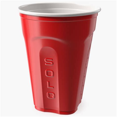 Solo Squared Plastic Cup Red 3D Model $19 - .3ds .blend .c4d .fbx .max ...