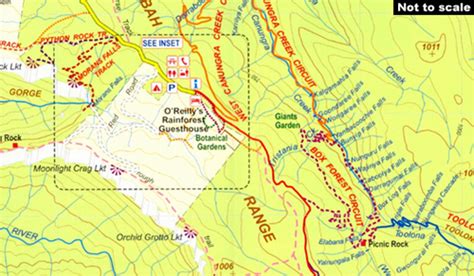 Lamington National Park Map