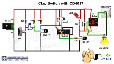 Clap Sensor Light Switch Circuit Diagram