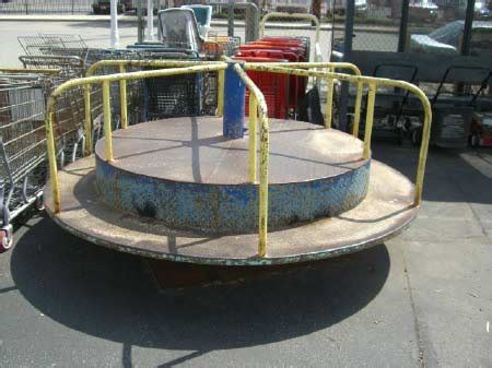 Playground - Vintage Two Tiered Merry-Go-Round in Playground / Park / Outdoor