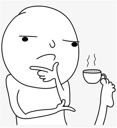 Thinking Meme Png - Thinking Meme With Cup PNG Image | Transparent PNG ...