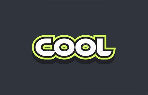 Cool Word Text Logo Design Green Blue White Stock Vector - Illustration of logotype, white ...