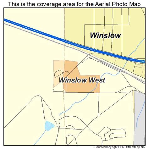 Aerial Photography Map of Winslow West, AZ Arizona