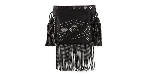 Saint Laurent Monogram Studded Fringe Bucket Bag ($1,650) | Spring ...