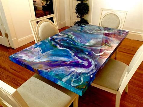 Mesmeric Acrylic and Resin Swirl Table Brings the Cosmos to the Dining Room- Charismatic Planet