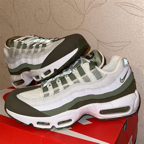 Air max 95’s ‘White oil Green’ colour way🍀 Selling... - Depop