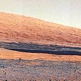 Looking straight down at the Gale Crater, the rover's landing site ...