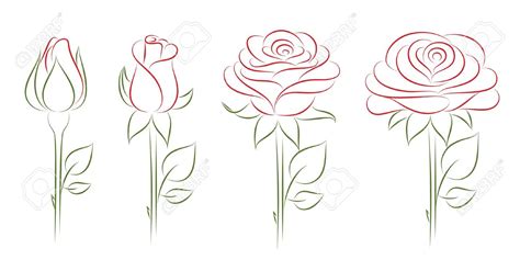 Simple Rose Bud Drawing at PaintingValley.com | Explore collection of ...