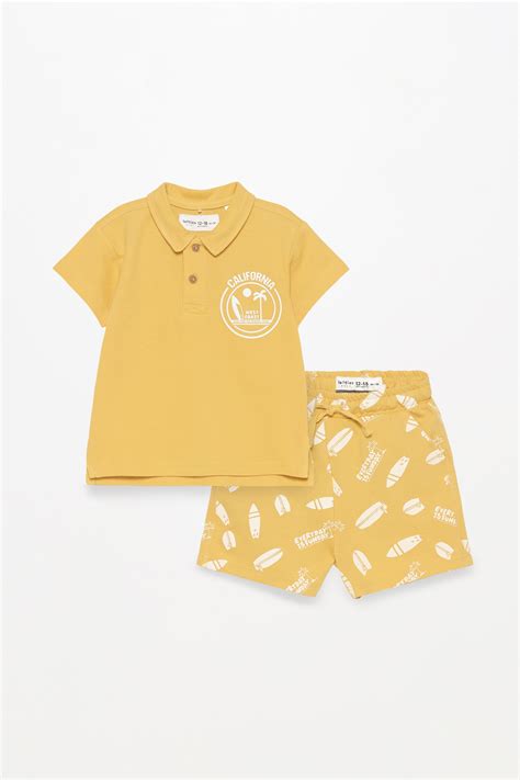 Printed polo shirt and Bermuda shorts co-ord - T-shirts - CLOTHING - Baby Boy - Kids - | Lefties ...