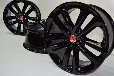 20” JAGUAR F-PACE Factory OEM WHEELS RIMS Black 59973 2017 2018 2019 ...