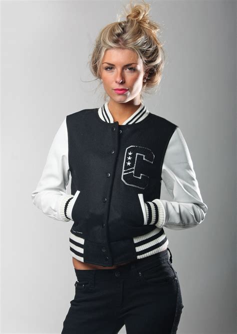 Women's Black Varsity Jacket-new season fashion trends