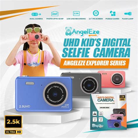 Kids Digital Camera - Ultra HD - 32GB SD Card - Selfie Camera - LCD Screen - Photo and Video ...