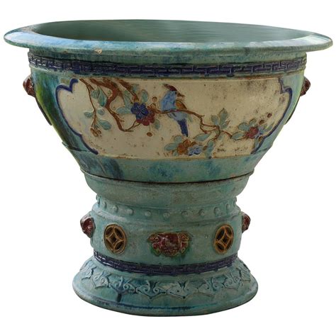 Chinese Ceramic Large Garden Planter at 1stdibs