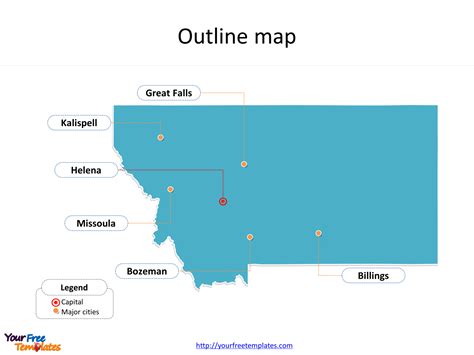 Montana_Outline_Map - Free PowerPoint Template