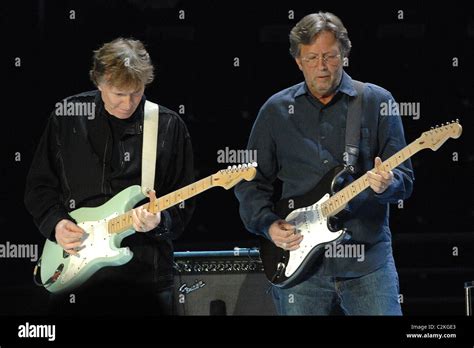 Steve Winwood and Eric Clapton perform live in concert at Madison Square Garden New York City ...