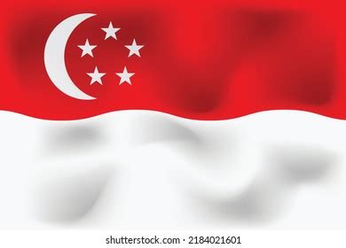 National Flag Singapore Realistic Pictures Flag Stock Vector (Royalty ...