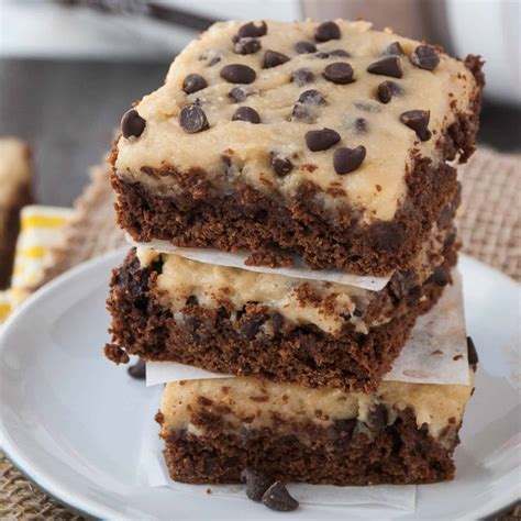 Healthy Cookie Dough Brownies Recipe | Healthy Fitness Meals