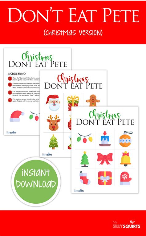 Print your Christmas Don't Eat Pete board game today! - My Silly Squirts