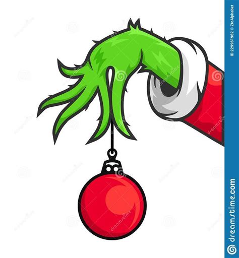 Grinch Hands With Christmas Ornament | Easy christmas drawings, Xmas ...