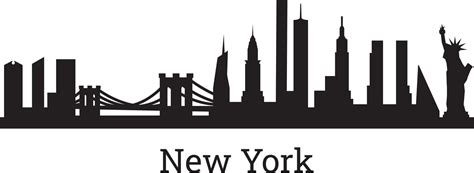 New York skyline silhouette 4849450 Vector Art at Vecteezy