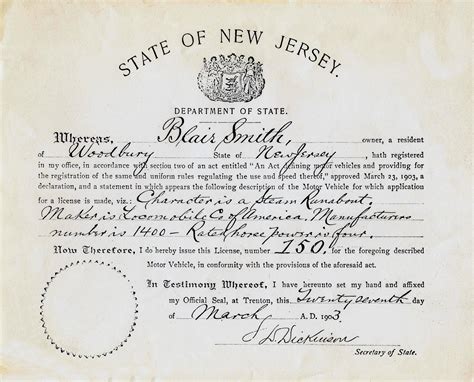 New Jersey License Plate Information