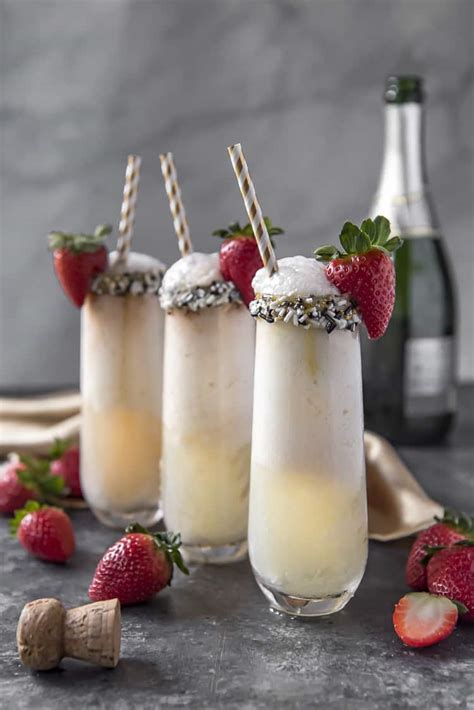 Ice Cream Champagne Floats • The Crumby Kitchen