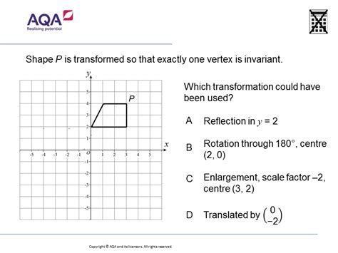 Transformations and Invariant Points (Higher) - GCSE Maths QOTW - Mr ...