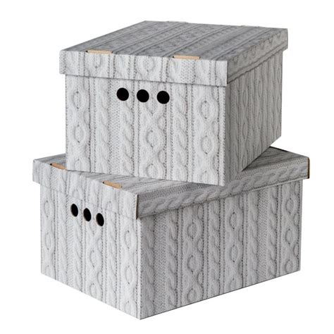 STYLISH 2pc Decorative Storage BOXES with Lid ARCHIVE A4 Box Cardboard ...