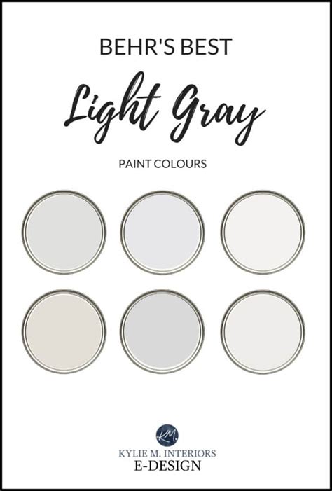 The 6 Best BEHR Light Gray Paint Colours (Cool & Warm) - Kylie M Interiors