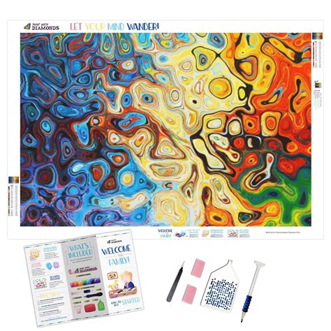 "Rainbow Abstract" Diamond Painting Kit (Full Drill) – Paint With Diamonds