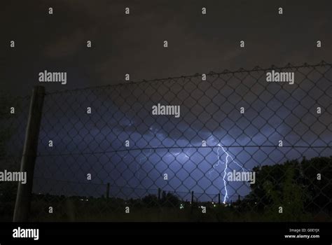 Cloud to ground lightning Stock Photo - Alamy