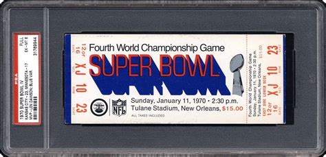 Super Bowl - Super Bowl IV - Images | PSA TicketFacts™