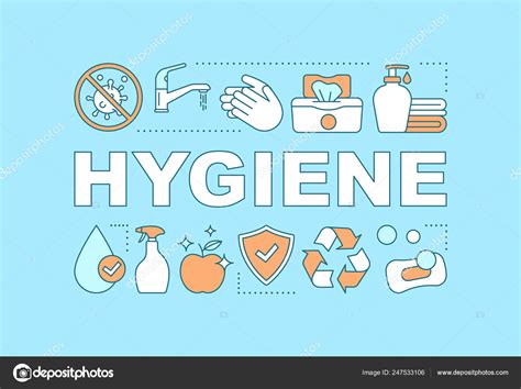 Hygiene Word Concepts Banner Hygienic Cleaning Procedures Washing Hands Sanitary Stock Vector by ...